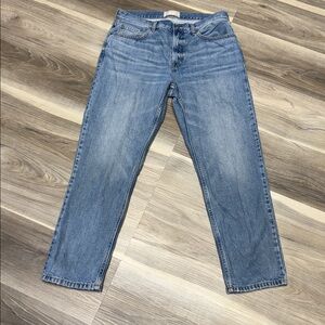 Everlane Blue High-Rise Straight-Leg Jeans